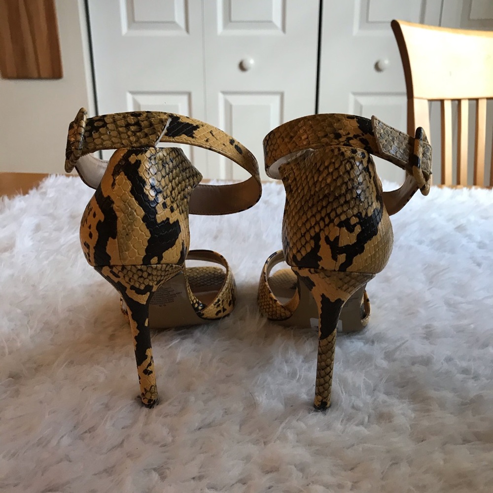 Express python pattern ankle strap heels - Picture 5 of 7